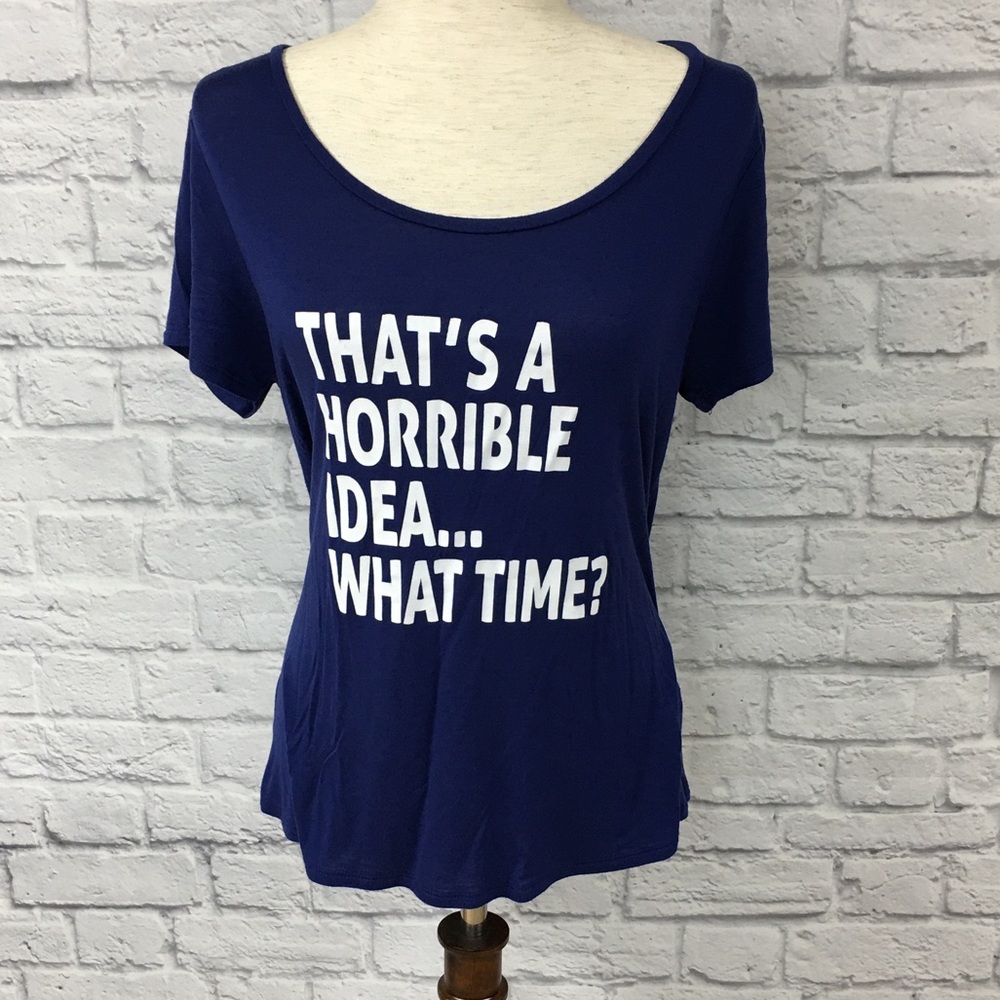 Active basic graphic short sleeve tee royal blue L